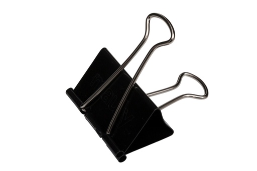 [105999] Pince à papier MAUL 215 Foldback noir 6 pièces