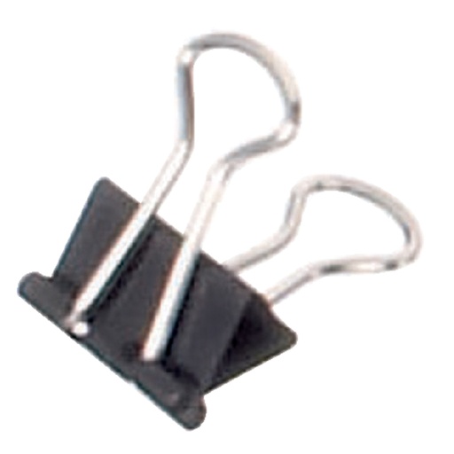 [316621] Pince à papier MAUL 213 Foldback 13mm noir 12 pièces