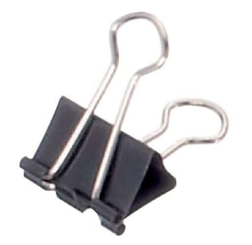 [316623] Pince à papier MAUL 213 Foldback 19mm noir 12 pièces