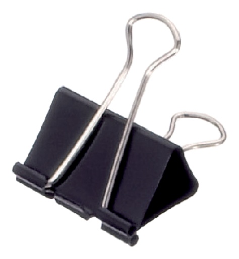 [316626] Pince à papier MAUL 213 Foldback 40mm noir 12 pièces