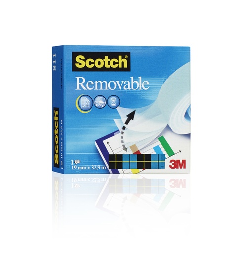 [801341] Ruban adhésif Scotch 811 33mx19mm invisible amovible mat