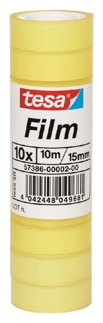 Ruban adhésif tesafilm® Standard 10mx15mm transparent 10 rouleaux