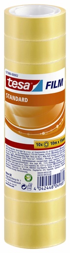 [800278] Ruban adhésif tesafilm® Standard 10mx15mm transparent 10 rouleaux