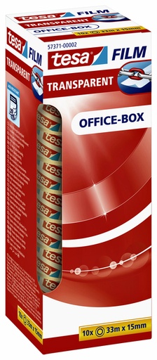 [800335] Plakband tesafilm® 33mx15mm transparant 10 rollen