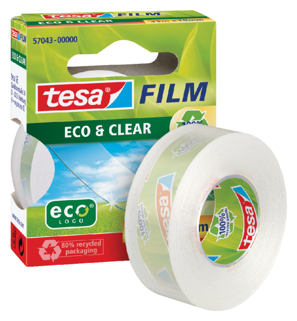 Ruban adhésif tesafilm® Eco & Clear 33mx19mm transparent
