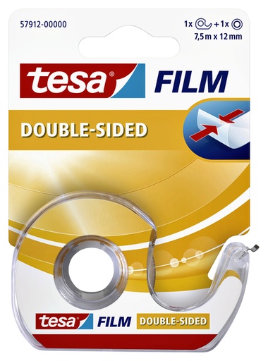 [800290] Ruban adhésif double face tesafilm® 7,5mx12mm transparent  + dévidoir