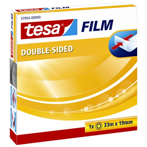 [800291] Ruban adhésif double face tesafilm® 33mx19mm transparent