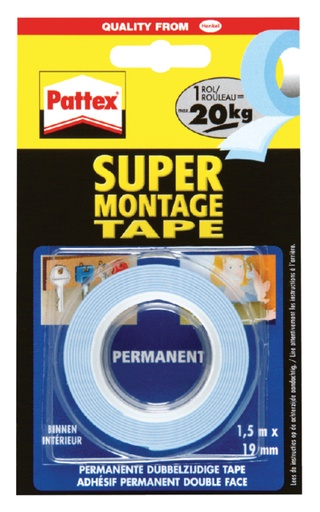 [836246] Ruban adhésif Pattex Super montage 20kg double face intérieur