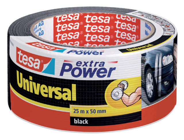 Duct tape tesa® extra Power Universal 25mx50mm zwart
