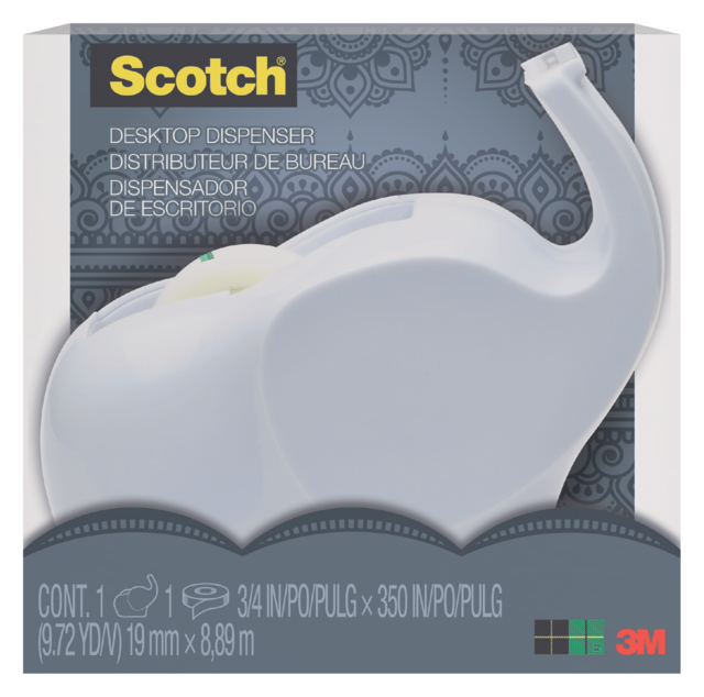 Dévidoir Scotch C43 Elephant + 1 rouleau 19mmx8,89m