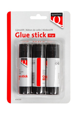 [836109] Bâton de colle Quantore 3x 20g blister
