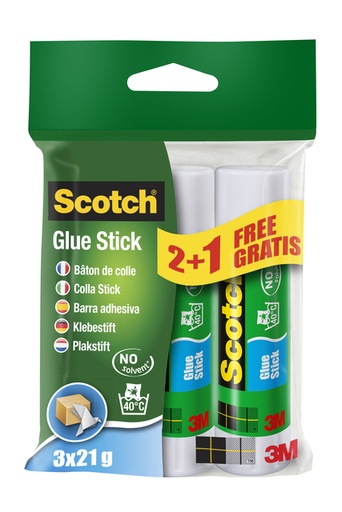 [961208] Lijmstift Scotch 21gr 2+1 gratis