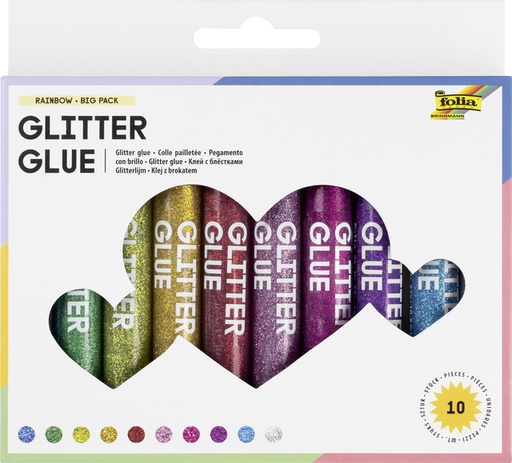 [580029] Colle à paillettes Folia 9,5ml assorti 10 pièces