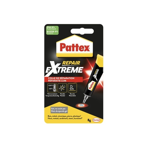 [836239] Alleslijm Pattex Repair Extreme tube 8 gram op blister