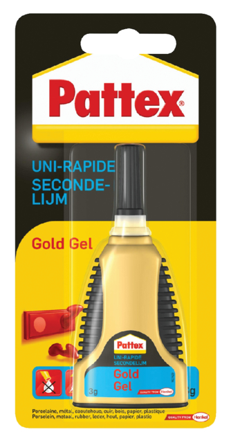 Colle seconde Pattex Gold Gel tube 3g blister
