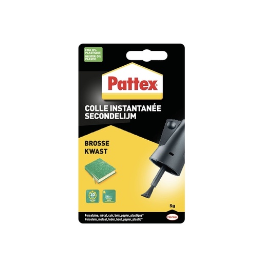 [836233] Colle seconde Pattex avec pinceau flacon 5g blister