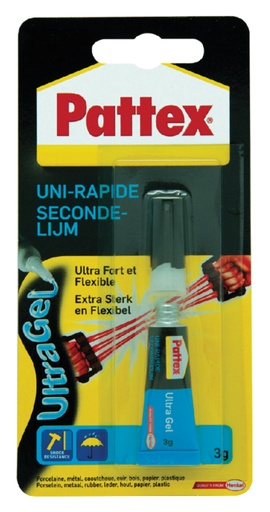 [836232] Colle seconde Pattex Ultra Gel tube 3g blister