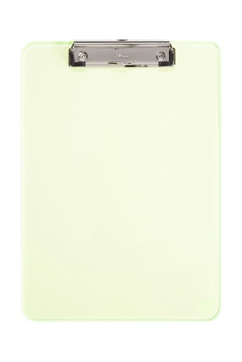 [316077] Porte-bloc MAUL A4 portrait plastique transparent néon jaune