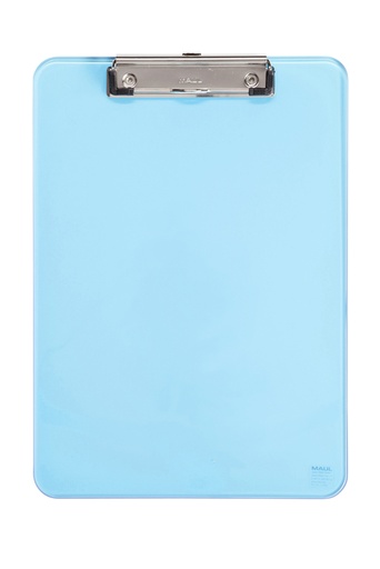 [316078] Porte-bloc MAUL A4 portrait plastique transparent néon bleu
