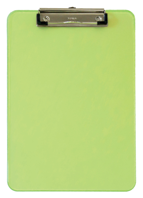 Porte-bloc MAUL A4 portrait transparent néon vert