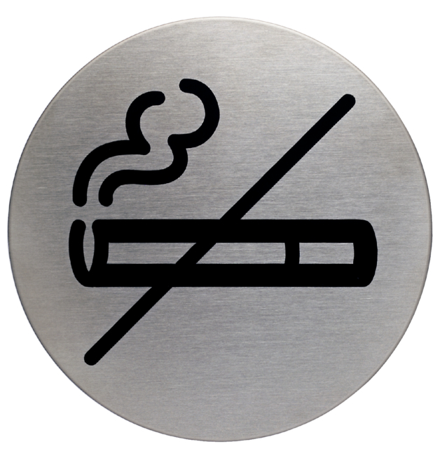 Infobord pictogram Durable 4911 niet roken rond 83Mm