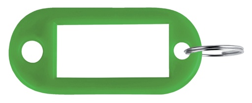 [327951] Sleutellabel Pavo kunststof groen 100 stuks