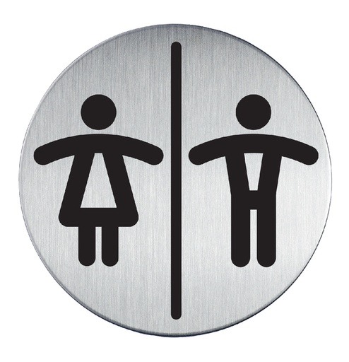 [921367] Pictogramme Durable 4920 Toilettes femmes/hommes rond 83mm