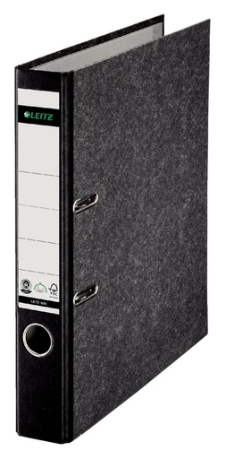 [502406] Classeur à levier Leitz 1050 180° A4 50mm carton recyclé noir
