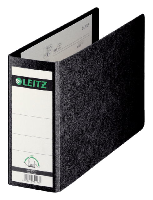 Classeur Leitz 1076 A5 paysage 77mm carton noir marbré