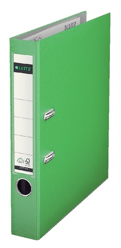 [502190] Classeur à levier Leitz 1015 180° A4 50mm PP vert clair