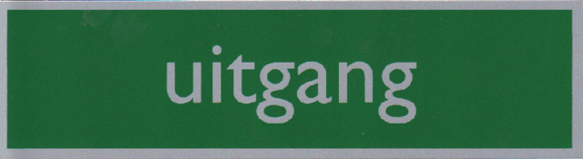 Pictogramme ''Uitgang'' 165x44mm