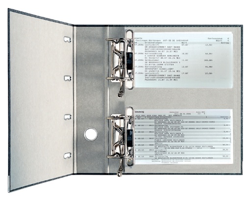 [502416] Ordner Leitz 1092 giro-bank met dubbele mechaniek 75mm karton A4 zwart