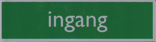 Pictogramme ''Ingang'' 165x44mm