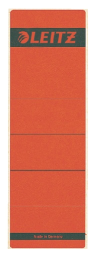 [504252] Etiquette dorsale Leitz Large/courte 62x192mm adhésive rouge 10 pièces