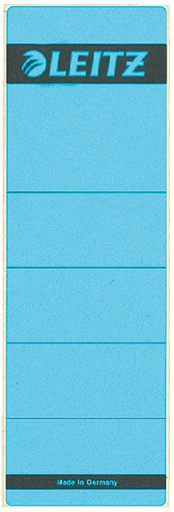[504253] Etiquette dorsale Leitz Large/courte 62x192 adhésive bleu 10 pièces