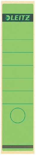 [504264] Etiquette dorsale Leitz Large/courte 62x285mm adhésive vert 10 pièces
