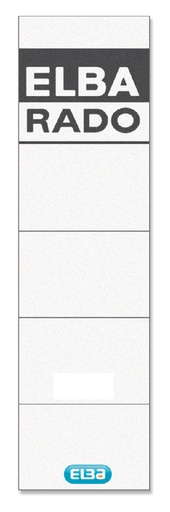 [502119] Etiquette dorsale Elba Rado Large 44x159mm à insérer blanc 10 pièces