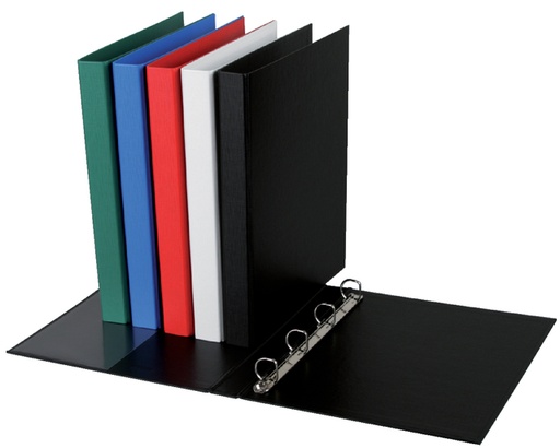 [268833] Ringband Quantore A4 4-rings D-mech 20mm PP assorti