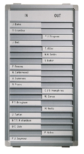 [921052] Tableau de présence Legamaster 540x260mm 20 noms