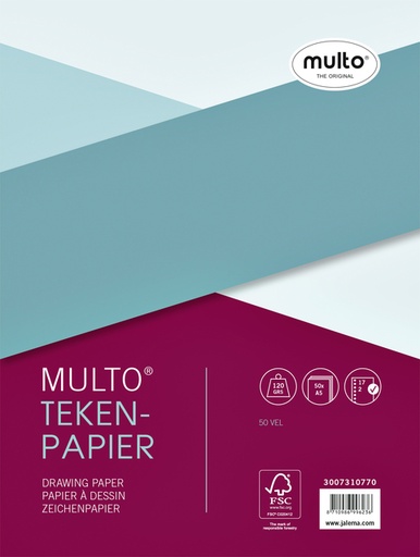 [274440] Intérieur Multo papier dessin A5 17 perforations 120g 50 feuilles
