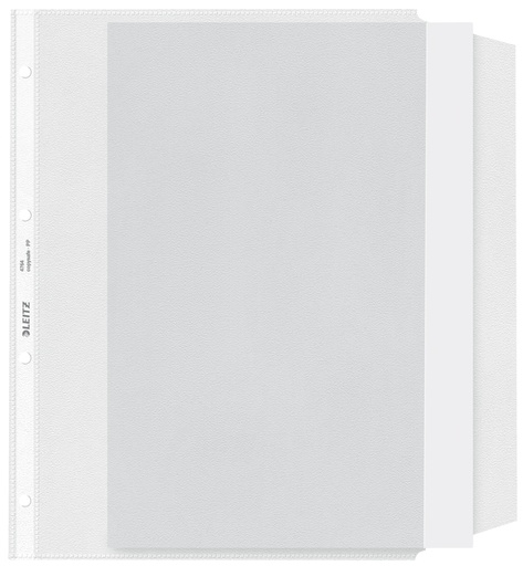 [510541] Pochette Leitz Premium Copy safe à rabat A4 PP 0,13mm transparent 50 pièces