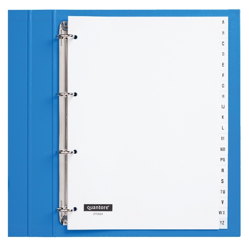 [270526] Intercalaire Quantore 4 perforations 20 onglets A-Z blanc PP