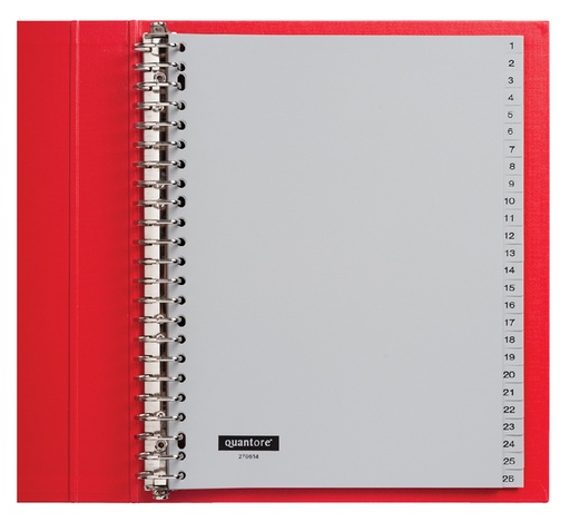 [270614] Intercalaire Quantore 23 perforations numéro 1-52 PP gris