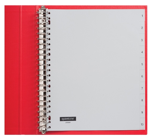 [270381] Intercalaire Quantore 23 perforations numéro 1-10 extra large PP