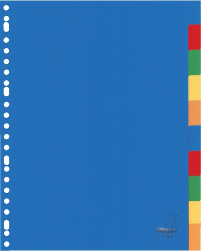 [270362] Intercalaire Kangaro A410M A4 23 perforations 10 onglets PP assorti