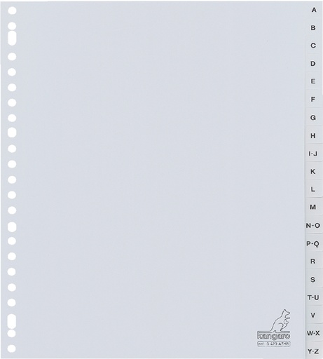 [271366] Intercalaire Kangaro G420AZM-B A4 23 perforations 20 onglets A-Z Large