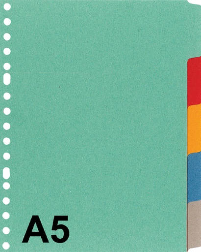 [270662] Tabbladen Kangaro A5 17-gaats P505M 5-delig assorti karton