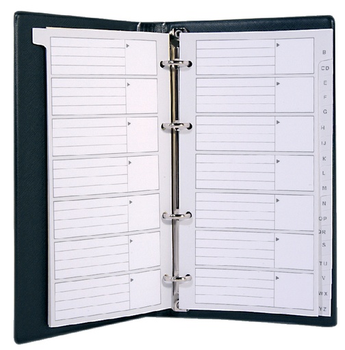 [320223] Registre téléphonique Kangaro 215x130mm A-Z 4 anneaux noir