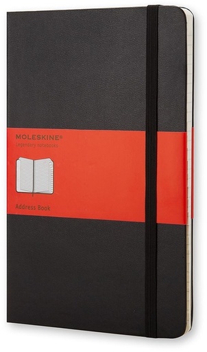 [011540] Carnet d’adresses Moleskine Large 130x210mm ligné rigide noir