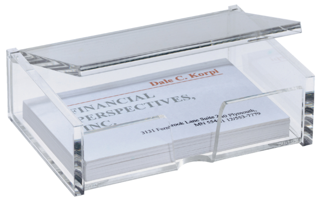 Visitekaartbox Sigel VA112 voor 80 kaarten 90x58mm acryl glashelder